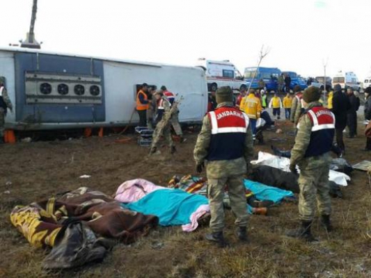 Sivasta otobüs kazası