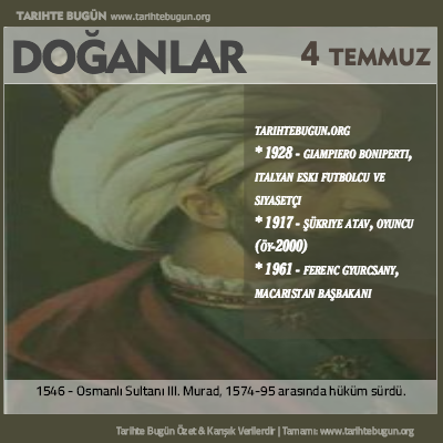 Bugün doğan özet 04 Temmuz