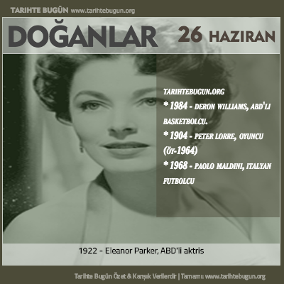Bugün doğan özet 26 Haziran