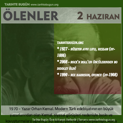 Bugün ölenler özet 02 Haziran