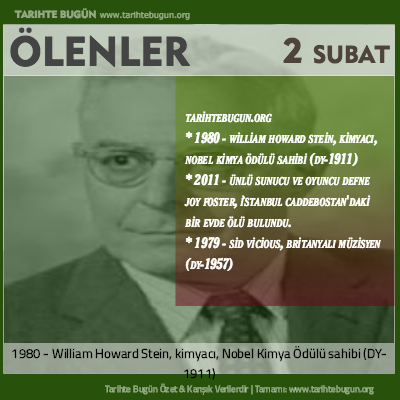 Bugün ölenler özet 02 Şubat