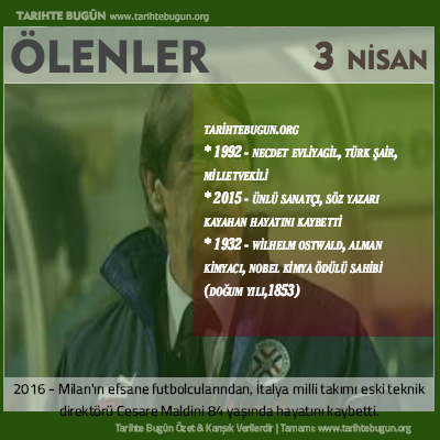 Bugün ölenler özet 03 Nisan