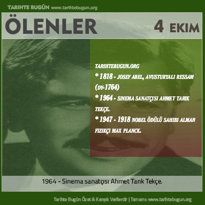 Bugün ölenler özet 04 Ekim