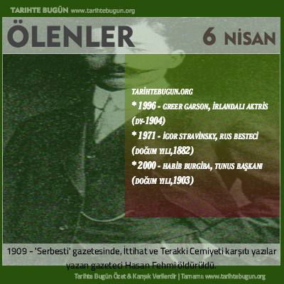 Bugün ölenler özet 06 Nisan