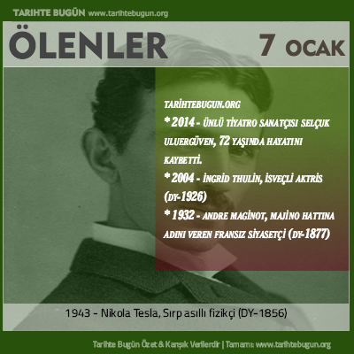 Bugün ölenler özet 07 Ocak