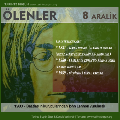Bugün ölenler özet 08 Aralik