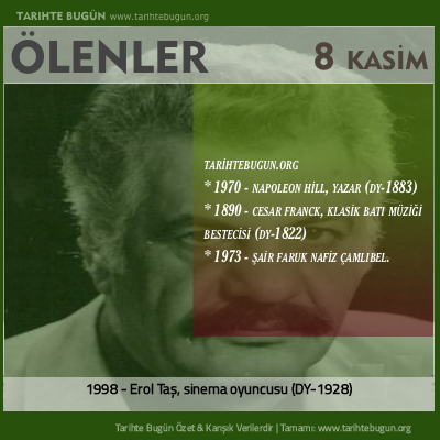 Bugün ölenler özet 08 Kasim