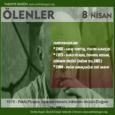 Bugün ölenler özet 08 Nisan