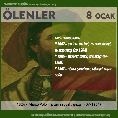 Bugün ölenler özet 08 Ocak