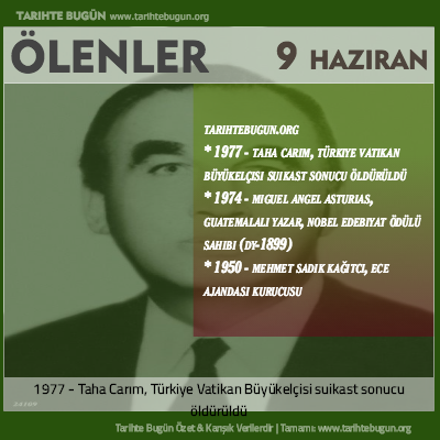 Bugün ölenler özet 09 Haziran
