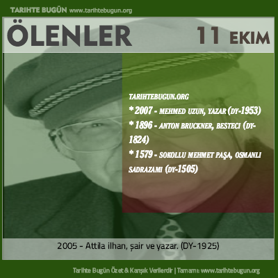 Bugün ölenler özet 11 Ekim