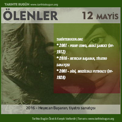 Bugün ölenler özet 12 Mayis