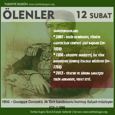 Bugün ölenler özet 12 Şubat