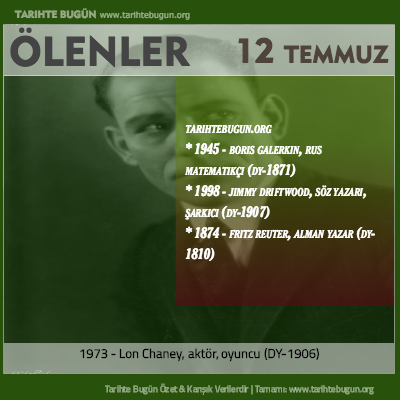 Bugün ölenler özet 12 Temmuz