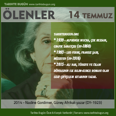Bugün ölenler özet 14 Temmuz