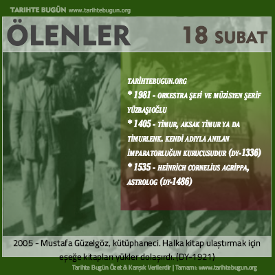 Bugün ölenler özet 18 Şubat