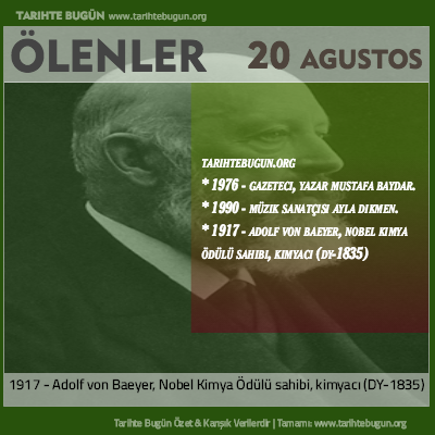 Bugün ölenler özet 20 Ağustos