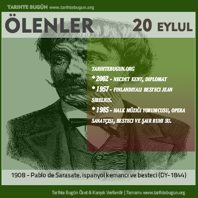 Bugün ölenler özet 20 Eylül