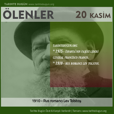Bugün ölenler özet 20 Kasim