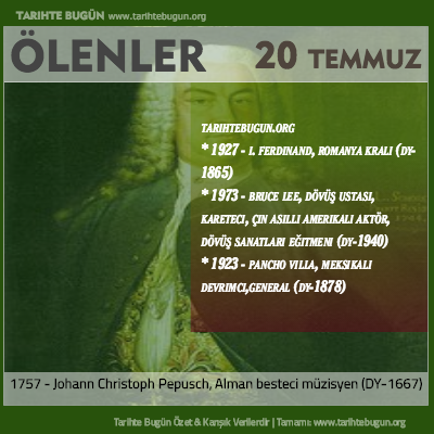 Bugün ölenler özet 20 Temmuz
