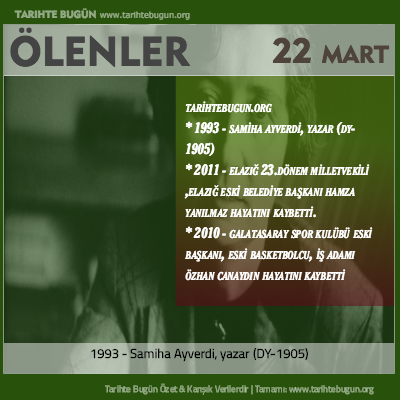Bugün ölenler özet 22 Mart