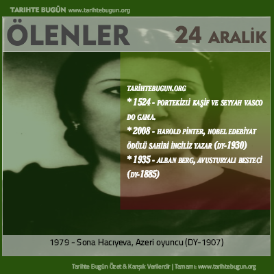 Bugün ölenler özet 24 Aralik