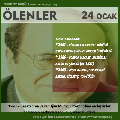 Bugün ölenler özet 24 Ocak