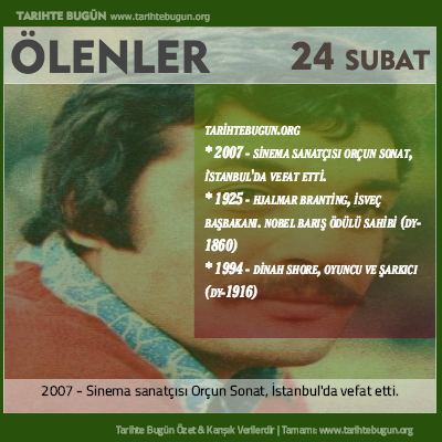 Bugün ölenler özet 24 Şubat