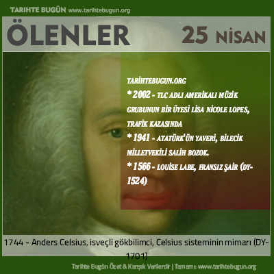 Bugün ölenler özet 25 Nisan