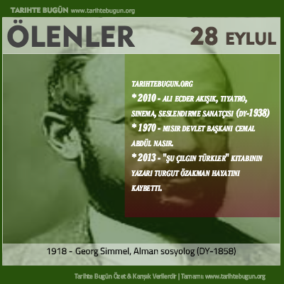 Bugün ölenler özet 28 Eylül