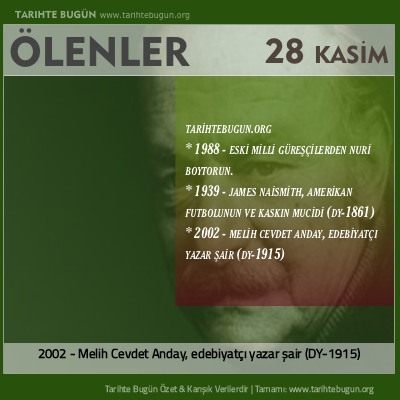 Bugün ölenler özet 28 Kasim