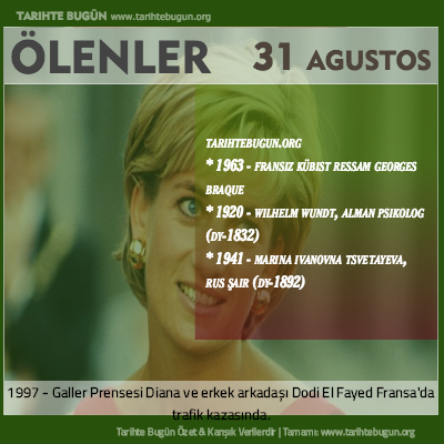 Bugün ölenler özet 31 Ağustos