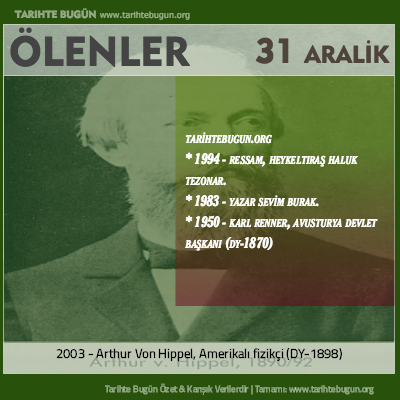 Bugün ölenler özet 31 Aralik