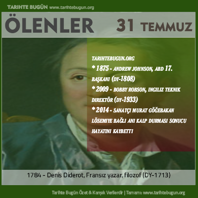 Bugün ölenler özet 31 Temmuz