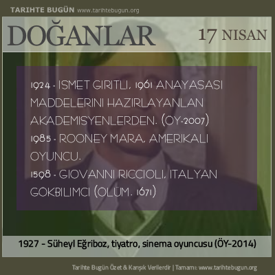 Bugün doğan özet 17 Nisan