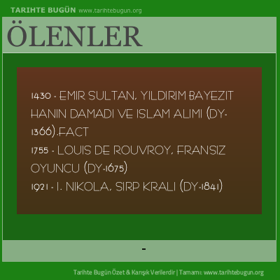 Bugün ölenler özet 02 Mart