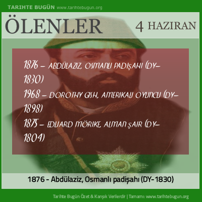 Bugün ölenler özet 04 Haziran