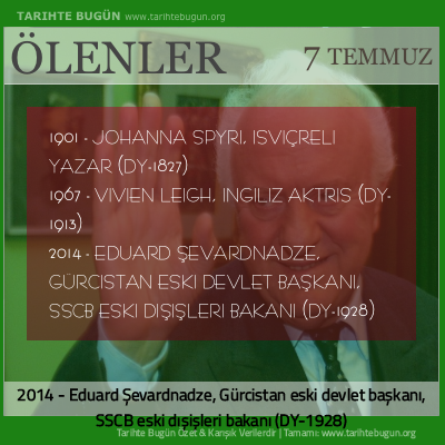 Bugün ölenler özet 07 Temmuz