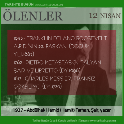 Bugün ölenler özet 12 Nisan