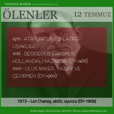 Bugün ölenler özet 12 Temmuz