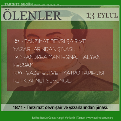 Bugün ölenler özet 13 Eylül