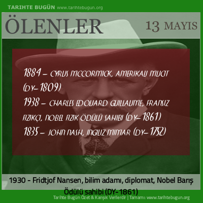 Bugün ölenler özet 13 Mayis