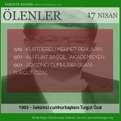 Bugün ölenler özet 17 Nisan