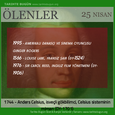 Bugün ölenler özet 25 Nisan