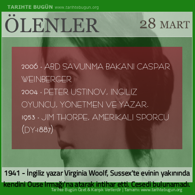 Bugün ölenler özet 28 Mart