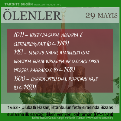 Bugün ölenler özet 29 Mayis