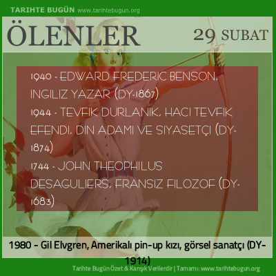 Bugün ölenler özet 29 Şubat