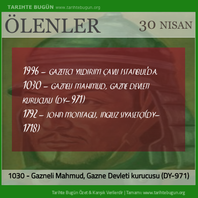 Bugün ölenler özet 30 Nisan