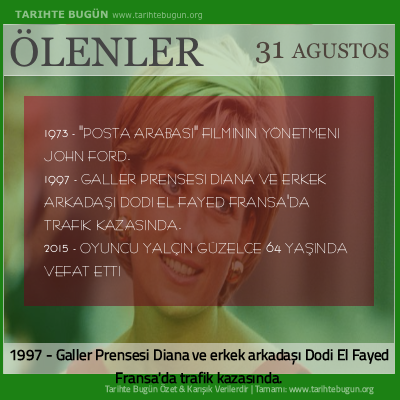 Bugün ölenler özet 31 Ağustos