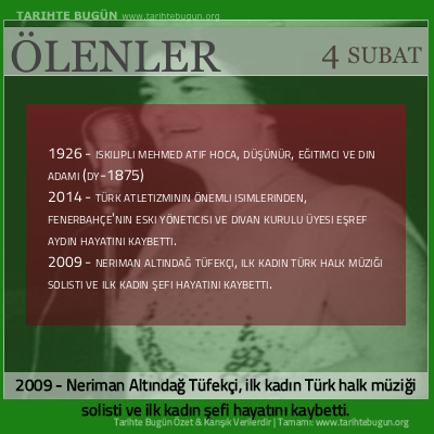 Bugün ölenler özet